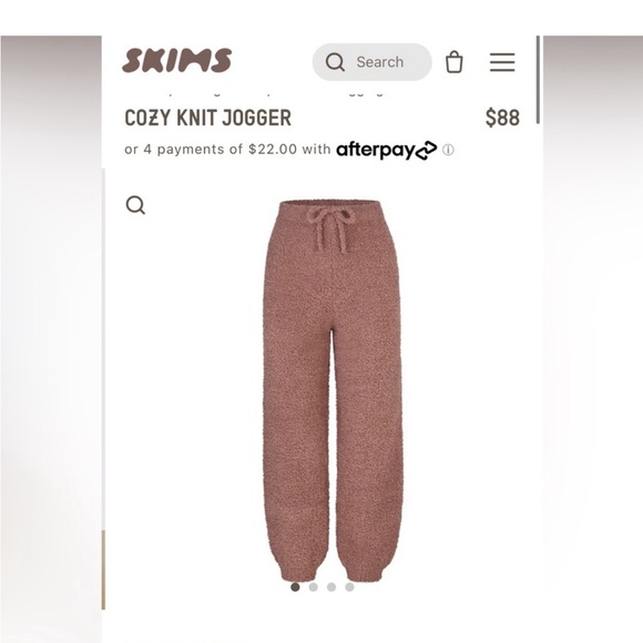 Skims Cozy Rose Clay pants - Picture 1 of 4